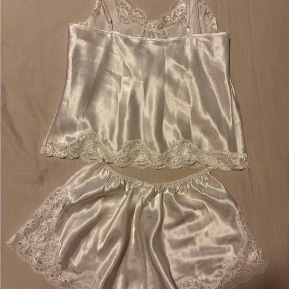 Victoria's Secret White Satin Lace Chemise Set - Picture 2 of 6